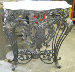 Wrought Iron Console Table After   Restoration